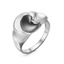 Серебряное кольцо с лепестками с212785